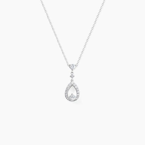Collier Istanbul Argent Blanc Oxyde De Zirconium - Colliers fantaisie Femme | Histoire d’Or