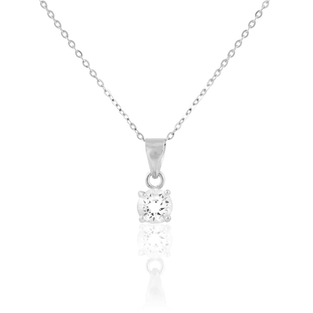Collier Lynna Argent Blanc Oxyde De Zirconium