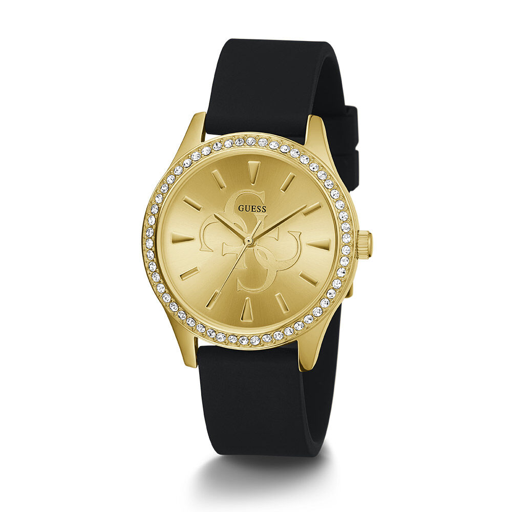 Montres Guess GW0359L1 Acier Boucle Ardillon Strass Jaune Ronde