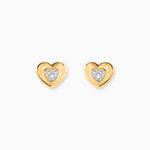 Boucles D'Oreilles Puces Elsdon Or Jaune Diamant - Clous d'oreilles Femme | Histoire d&rsquo;Or