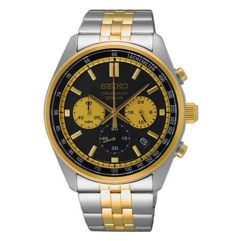 Montre Seiko Sport Bicolore Doré / Noir - Montres Homme | Histoire d’Or