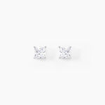 Boucles D'oreilles Puces Argent Blanc Alys Oxyde De Zirconium - Boucles d'oreilles fantaisie Femme | Histoire d&rsquo;Or