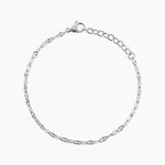 Bracelet Mauricette Acier Blanc - Bijoux sans pierre Femme | Histoire d&rsquo;Or
