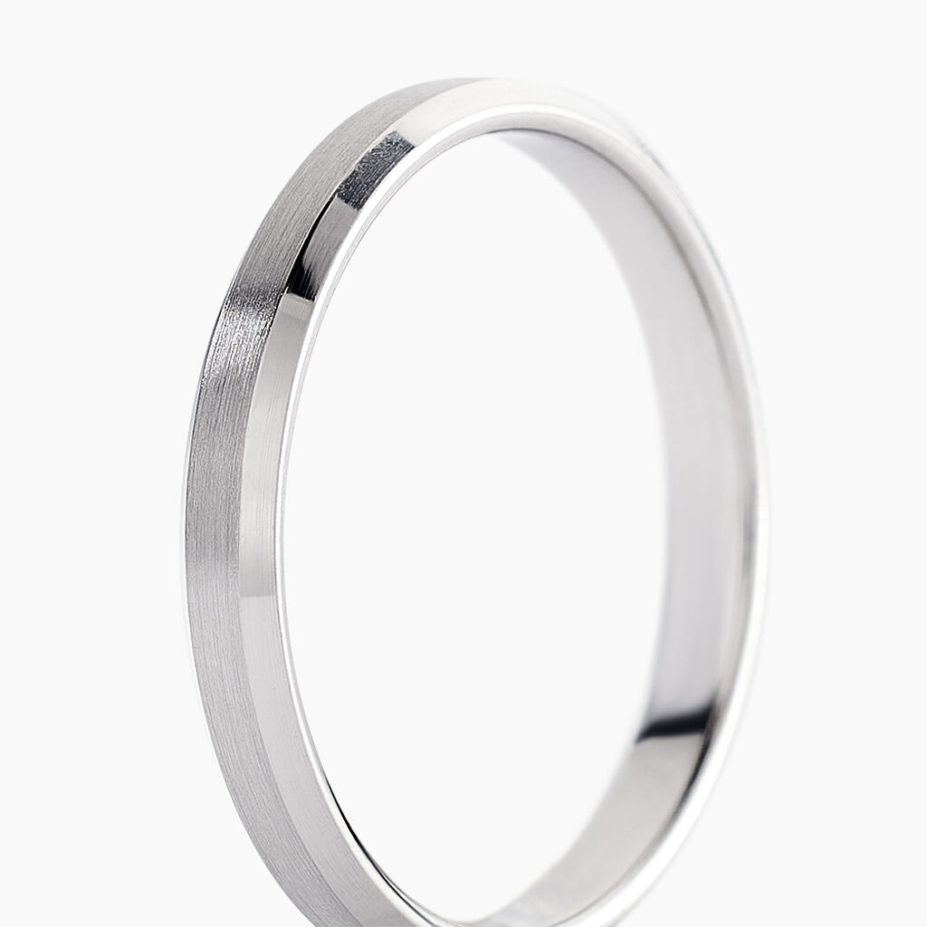 Alliance Rominus Palladium Blanc Ruban - Alliances Unisex | Histoire d&rsquo;Or