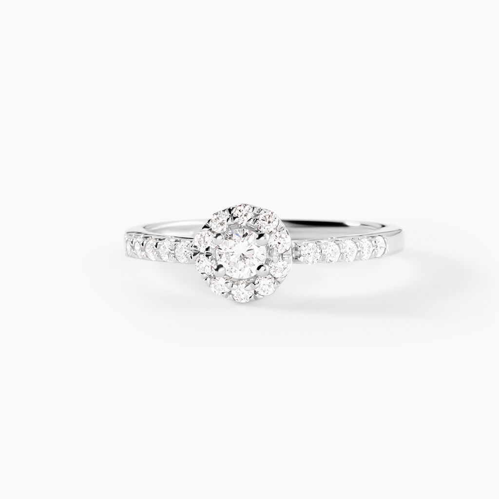 Bague Urbane Platine Blanc Diamant - Bagues solitaires Femme | Histoire d&rsquo;Or