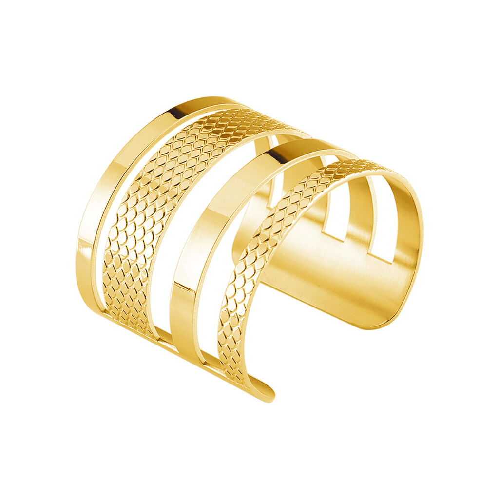 Bracelet Jonc Abram Acier Jaune - Bracelets fantaisie Femme | Histoire d’Or