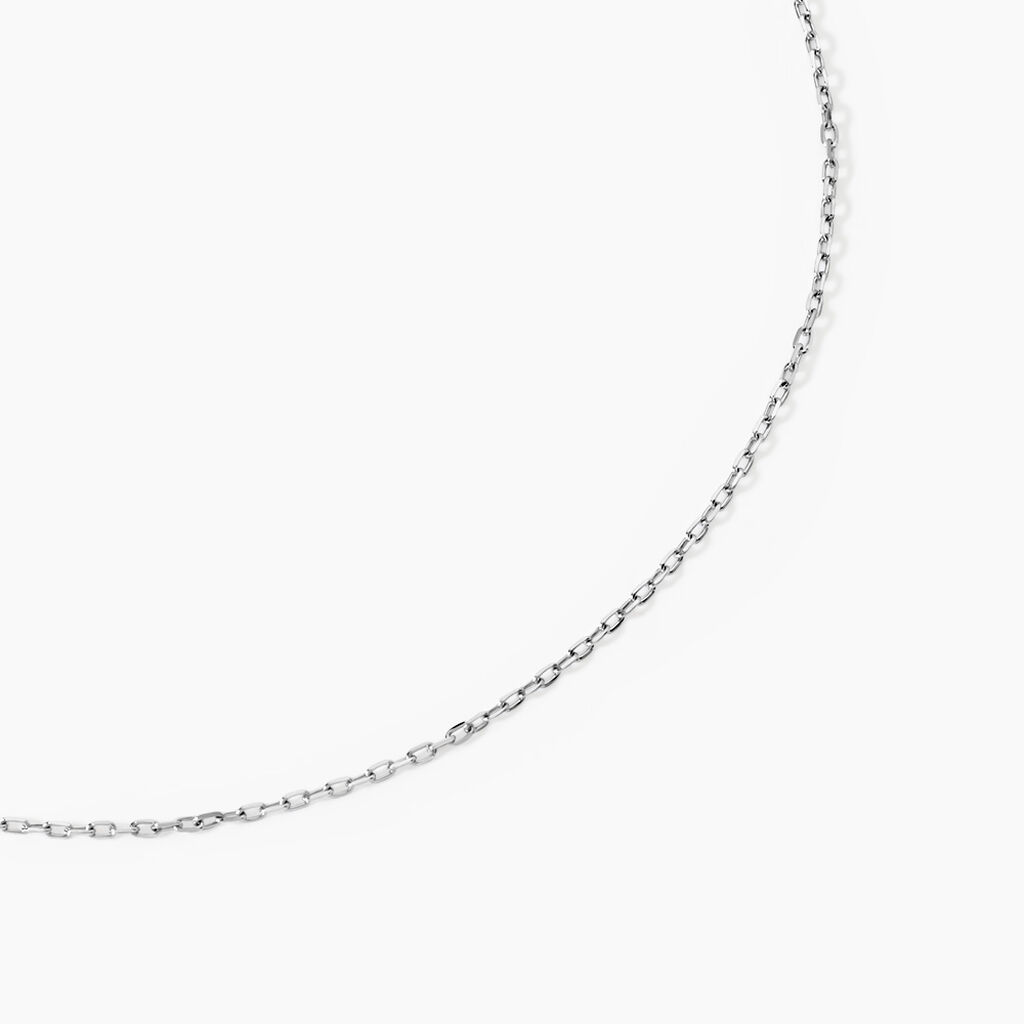 Cha&icirc;ne Igoa Maille For&ccedil;at Diamantee Or Blanc - Chaines Femme | Histoire d&rsquo;Or