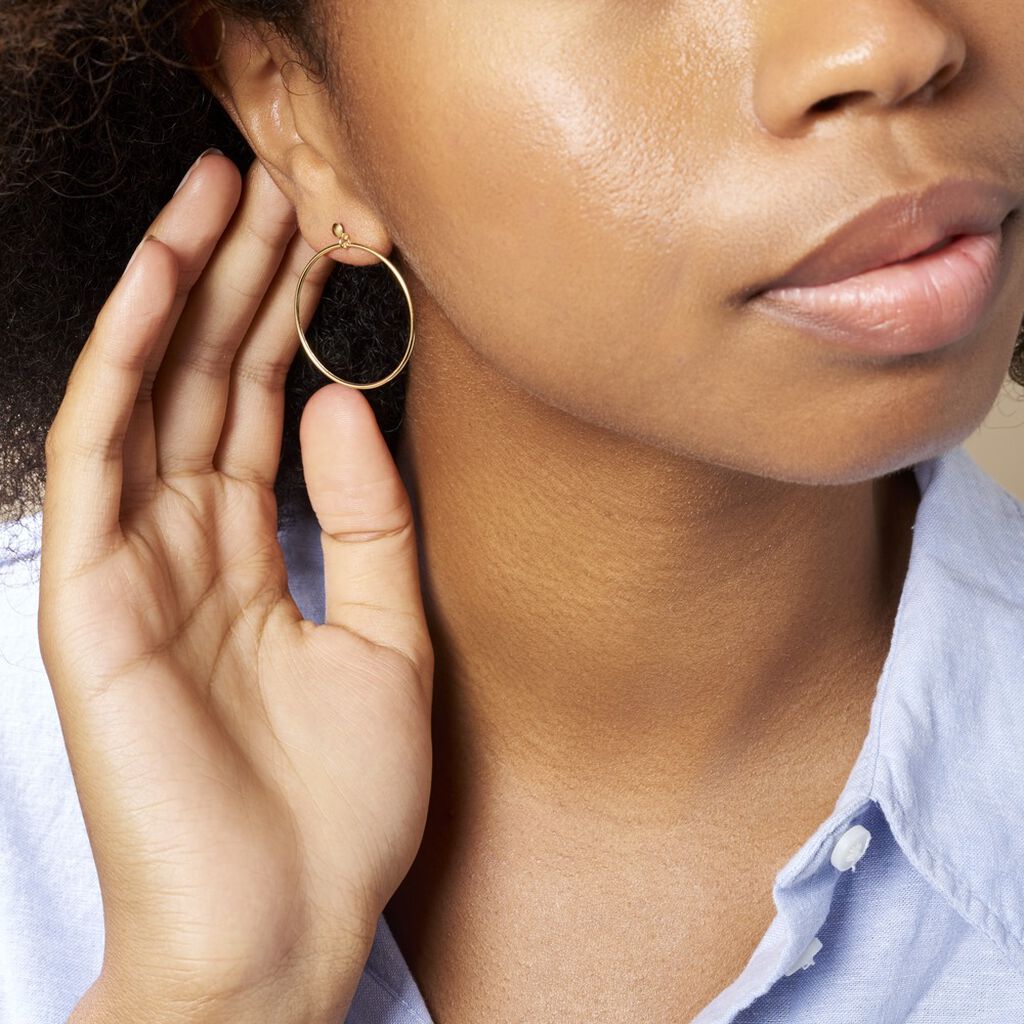 Créoles Tia Geometrique Or Jaune - Boucles d'oreilles créoles Femme | Histoire d’Or