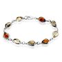 Bracelet Argent Blanc Fallone Ambres
