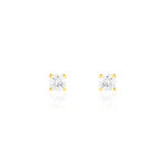 Boucles D'oreilles Puces Victoria Or Jaune Diamant - Clous d'oreilles Femme | Histoire d&rsquo;Or