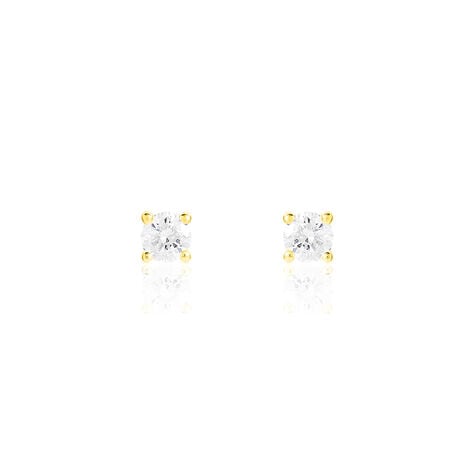 Boucles D'oreilles Puces Victoria Or Jaune Diamant - Clous d'oreilles Femme | Histoire d&rsquo;Or