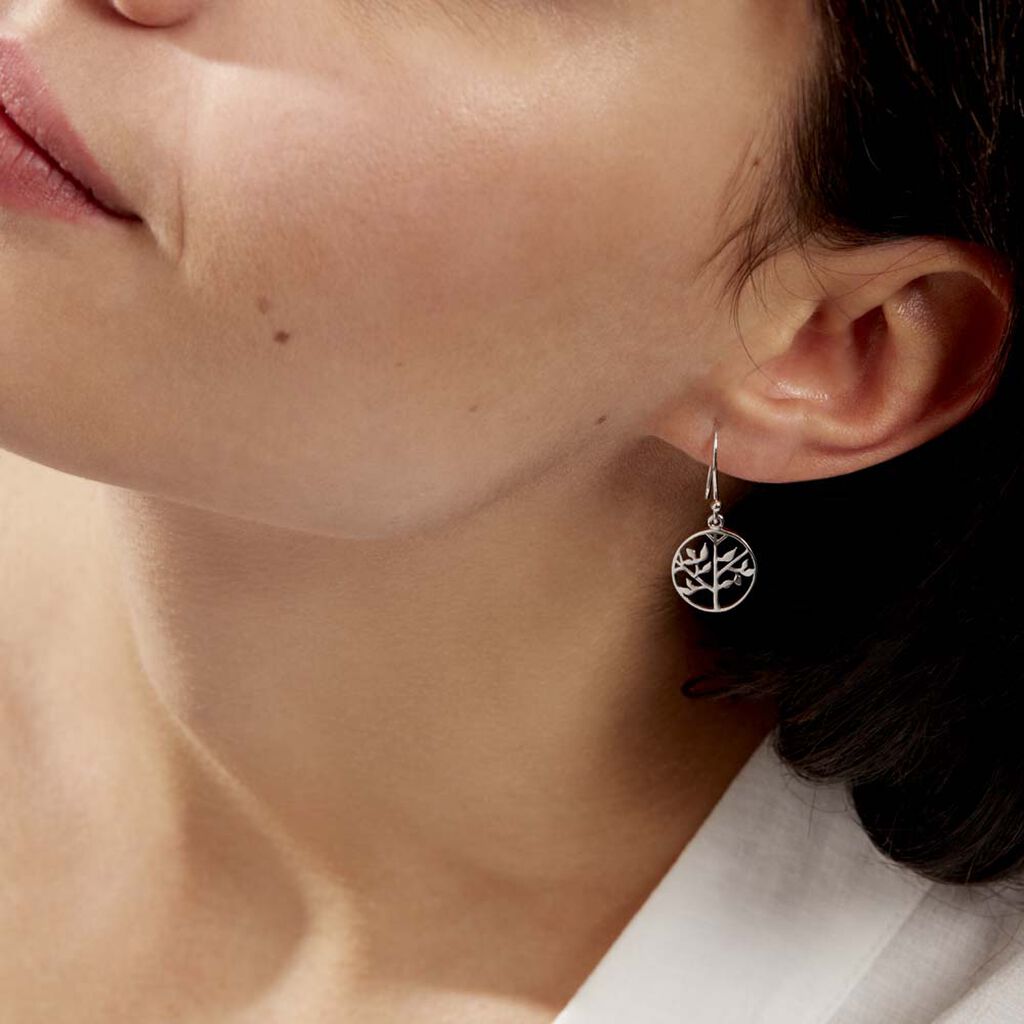 Boucles D'oreilles Pendantes Mely Argent Blanc - Boucles d'oreilles fantaisie Femme | Histoire d’Or