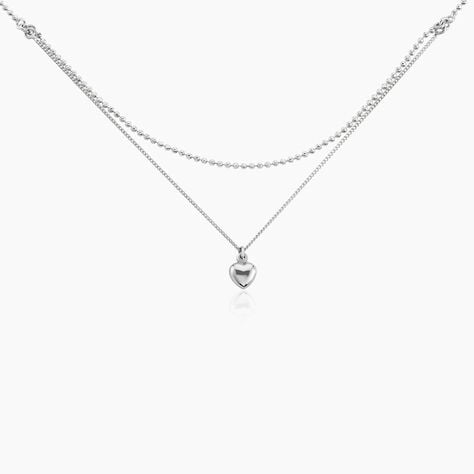 Collier Monifa Argent Blanc - Ras de cou Femme | Histoire d&rsquo;Or