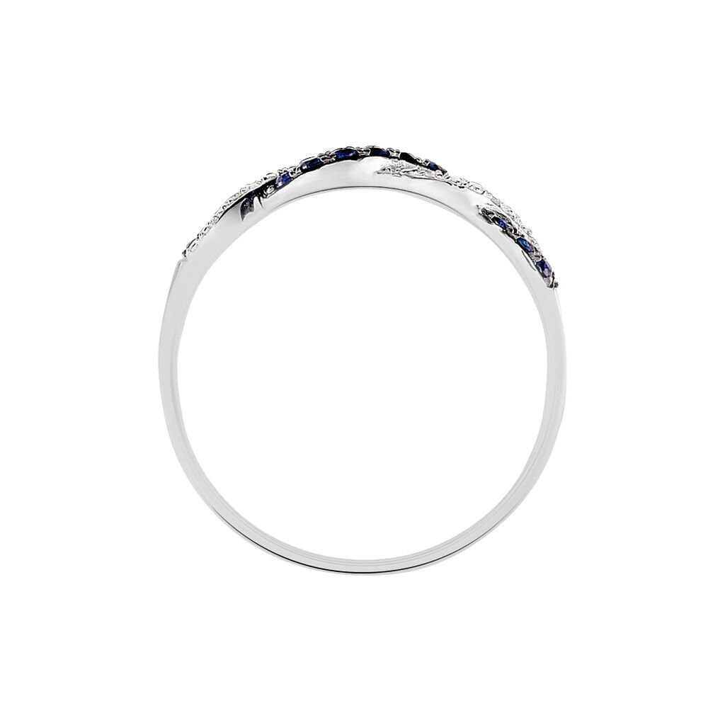 Bague Sofia Or Blanc Saphir Et Diamant - Bagues avec pierre Femme | Histoire d&rsquo;Or