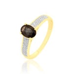 Bague Crista Or Jaune Quartz Et Diamant - Bagues solitaires Femme | Histoire d&rsquo;Or