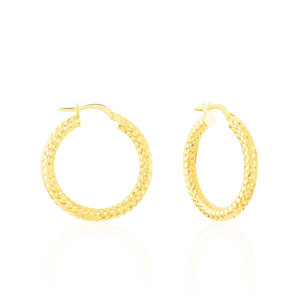 Cr&eacute;oles Udara Or Jaune - Boucles d'oreilles cr&eacute;oles Femme | Histoire d&rsquo;Or