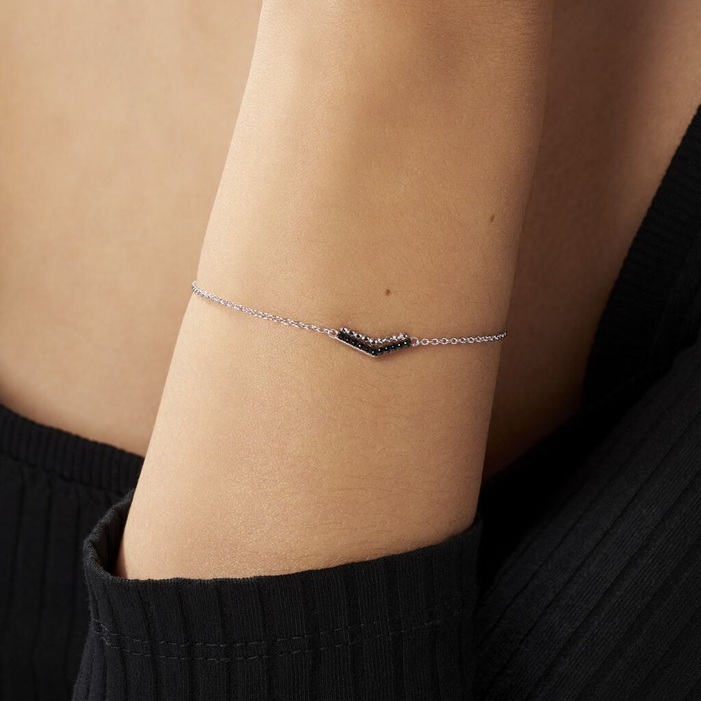 Bracelet Irina Argent Blanc Oxyde De Zirconium - Bracelets Femme | Histoire d’Or