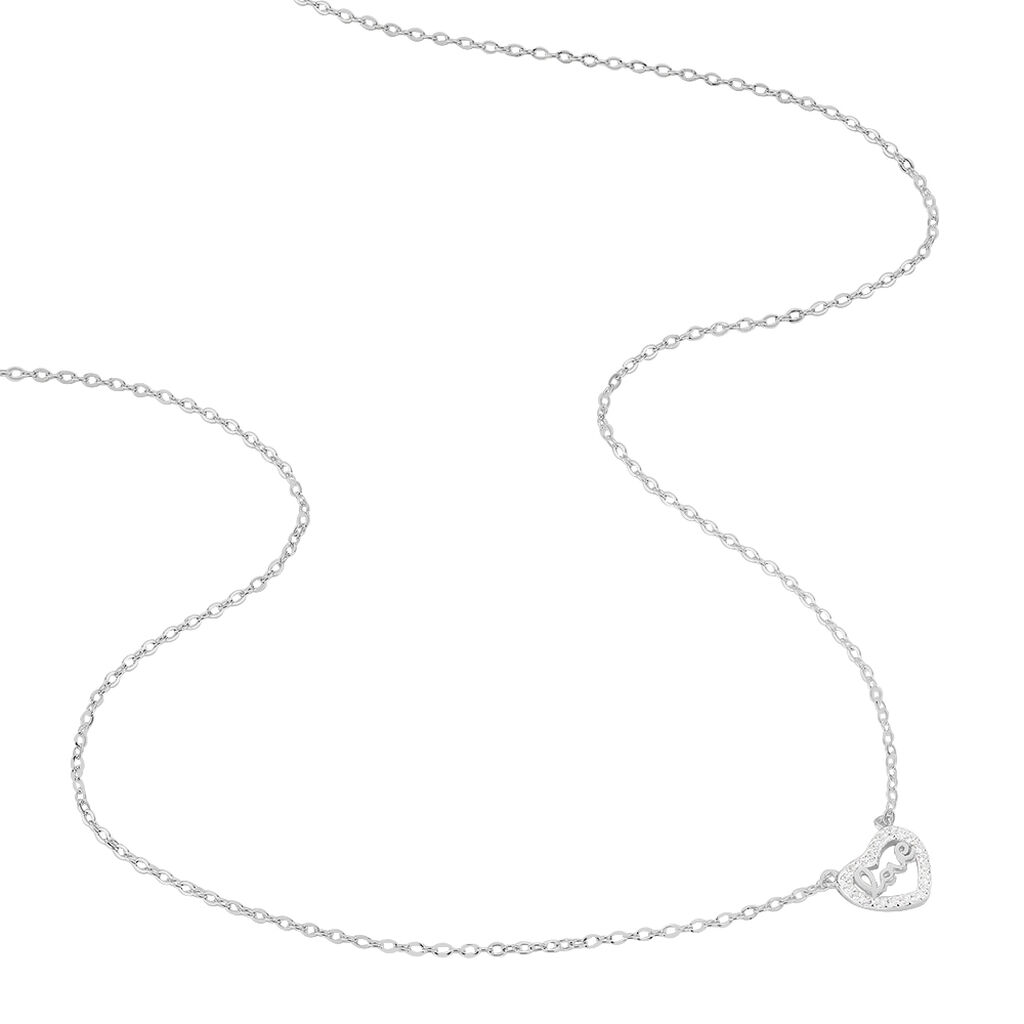 Collier Delicata Argent Blanc Oxyde De Zirconium - Colliers fantaisie Femme | Histoire d’Or