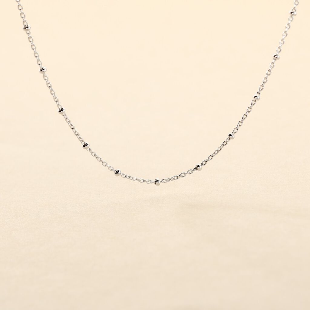 Chaine Kathi Argent Blanc - Chaines Femme | Histoire d’Or