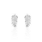 Boucles D'oreilles Puces Jade Argent Blanc Oxyde De Zirconium - Boucles d'oreilles fantaisie Femme | Histoire d&rsquo;Or