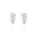 Boucles D'oreilles Puces Jade Argent Blanc Oxyde De Zirconium - Boucles d'oreilles fantaisie Femme | Histoire d’Or