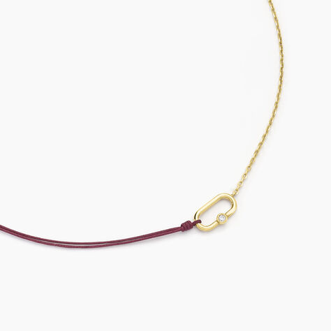 Collier Infini Pop Argent Jaune Oxyde De Zirconium - Colliers fantaisie Famille | Histoire d’Or