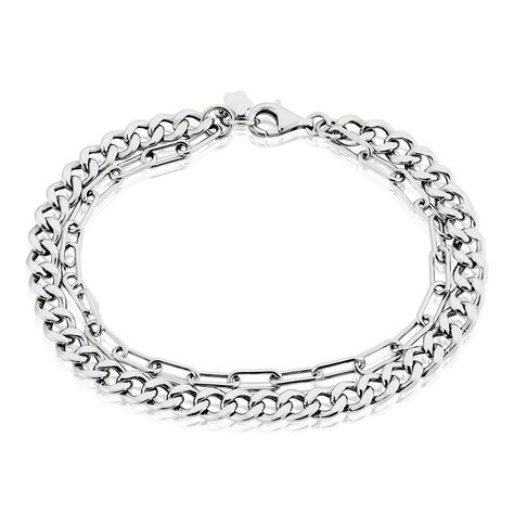 Bracelet Argent Blanc Issac - Bracelets chaîne Homme | Histoire d’Or
