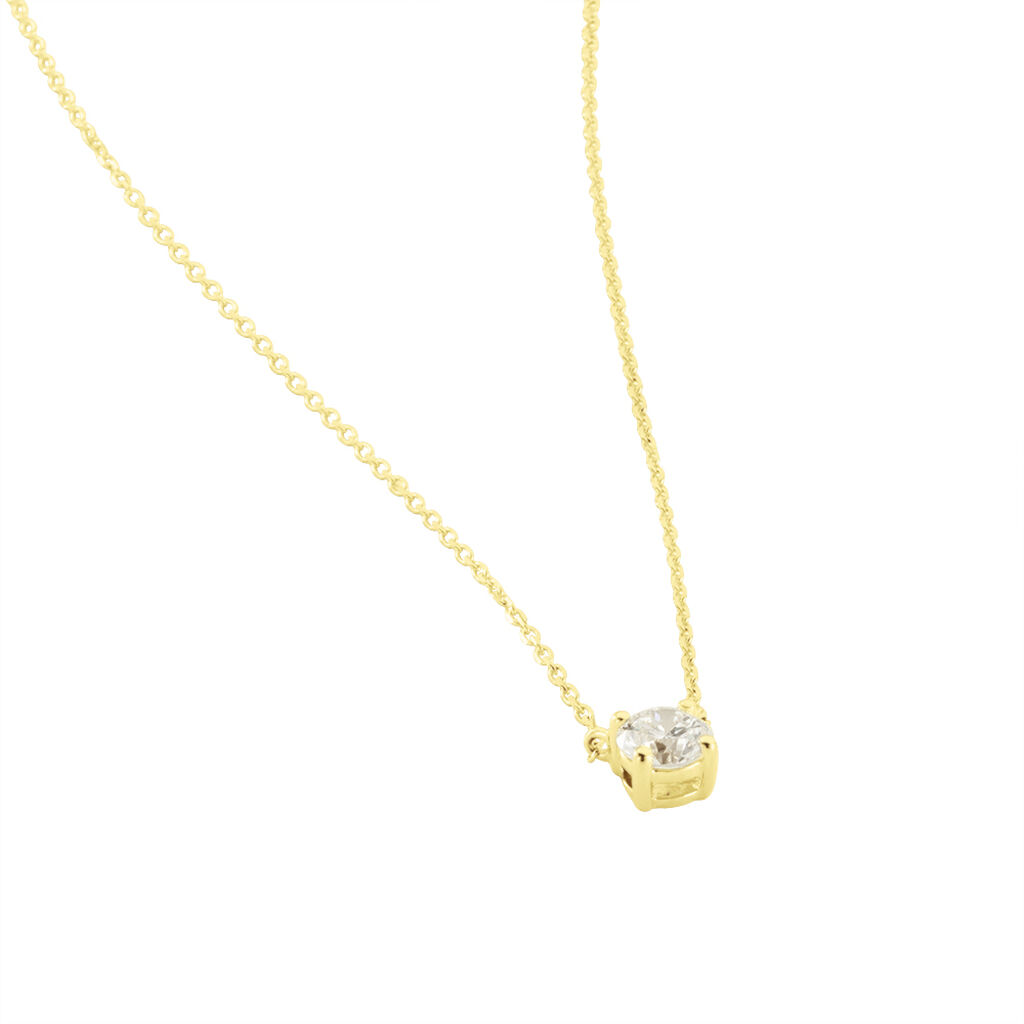 Collier Aphrodite Or Jaune Diamant Synthetique - Colliers Femme | Histoire d’Or
