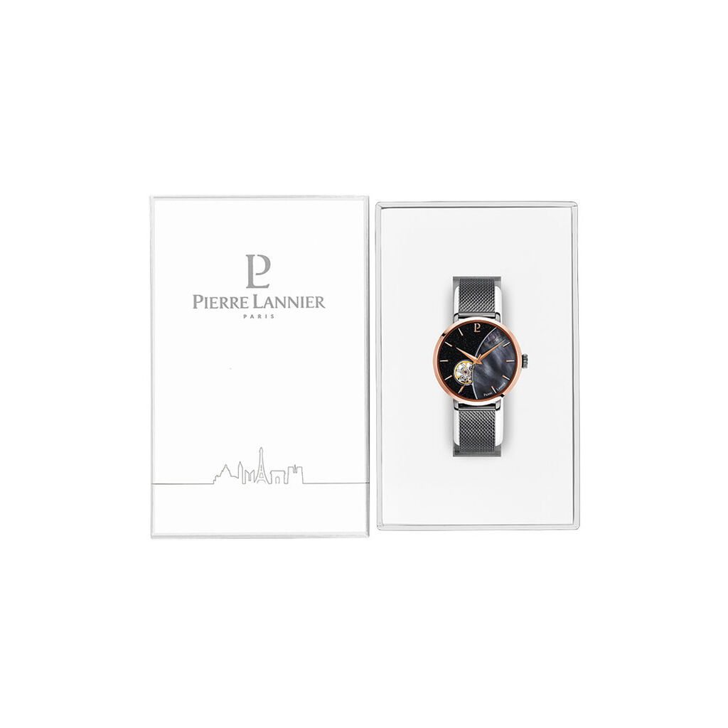 Montre Pierre Lannier Celeste Noir - Montres Femme | Histoire d&rsquo;Or