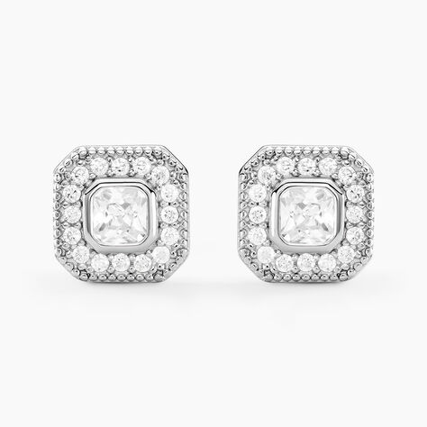 Boucles D'oreilles Puces Baroque Party Argent Blanc Oxyde De Zirconium - Boucles d'oreilles fantaisie Femme | Histoire d&rsquo;Or