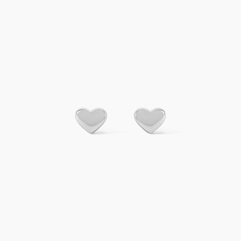 Boucles D'oreilles Puces Aricia Or Blanc - Clous d'oreilles Enfant | Histoire d&rsquo;Or