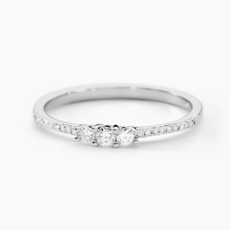 Bague Or Blanc Sabine Diamants - Bagues solitaires Femme | Histoire d&rsquo;Or