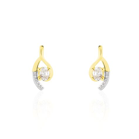 Boucles D'oreilles Sagesse Or Jaune Oxyde Oxyde - Clous d'oreilles Femme | Histoire d’Or