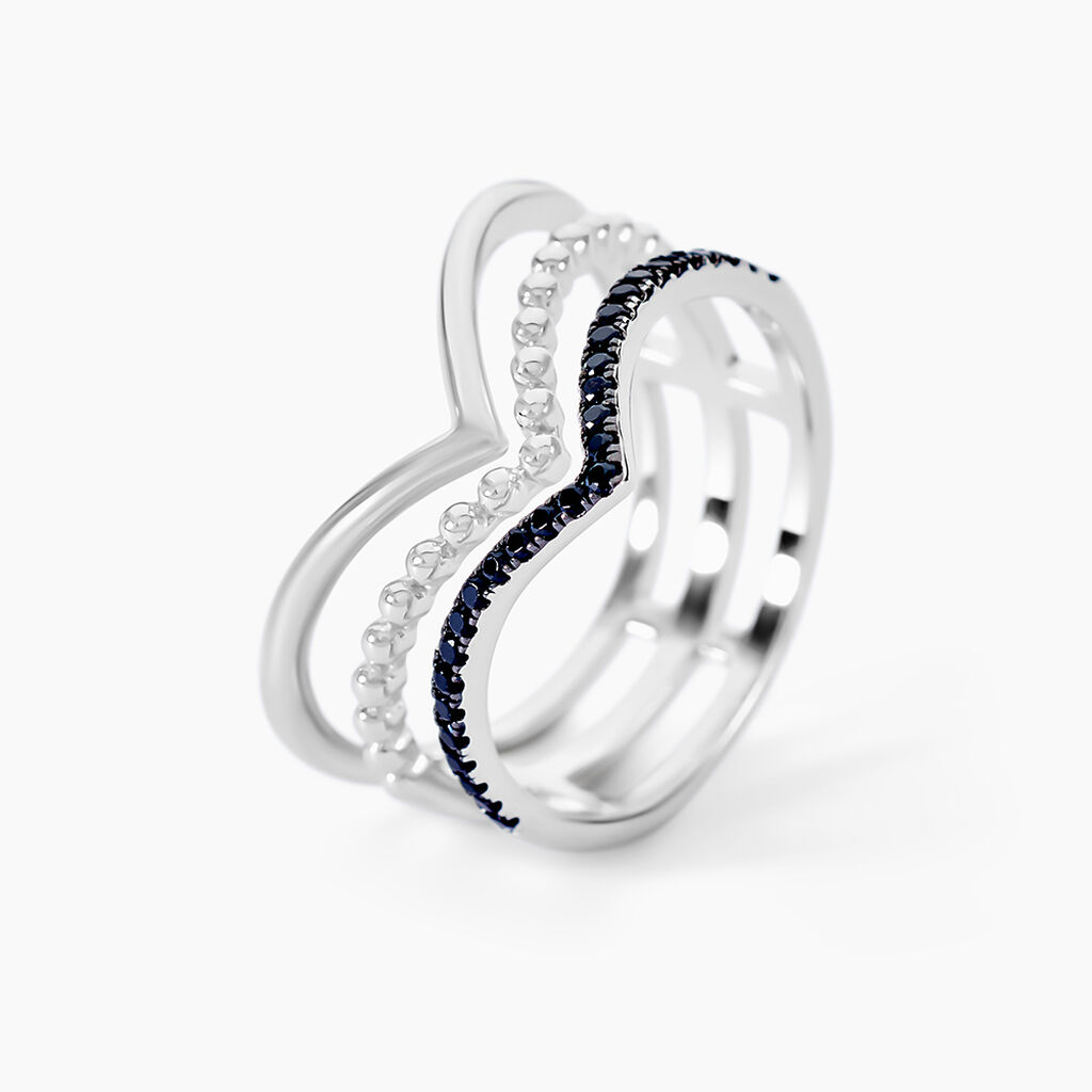 Bague Irina Argent Blanc Oxyde De Zirconium - Bagues avec pierre Femme | Histoire d’Or