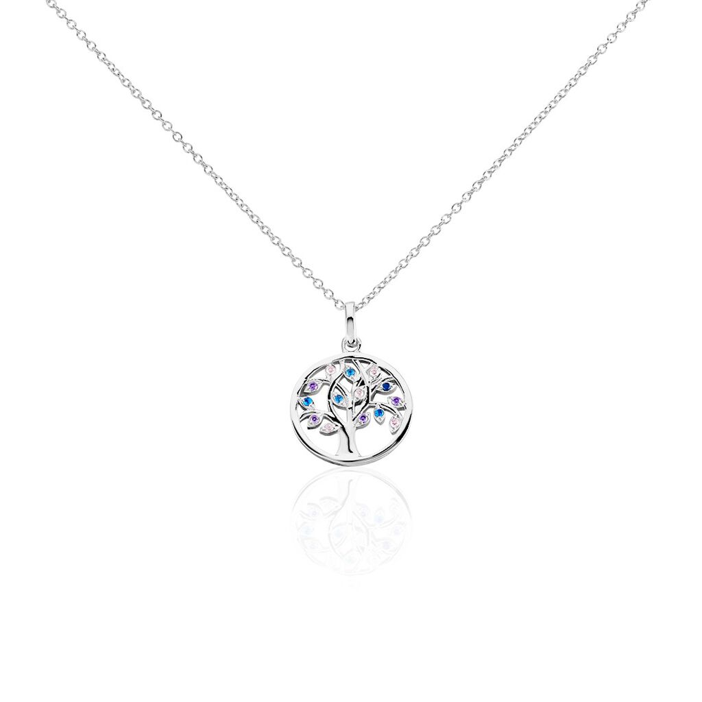 Collier Alive Argent Blanc Oxyde De Zirconium - Colliers fantaisie Femme | Histoire d&rsquo;Or