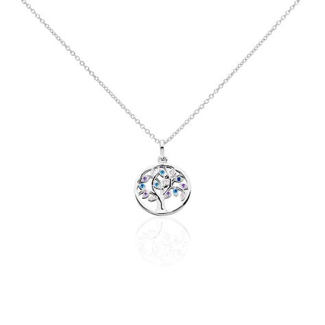 Collier Alive Argent Blanc Oxyde De Zirconium - Colliers fantaisie Femme | Histoire d&rsquo;Or
