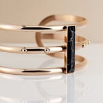 Bracelet Jonc Medina Acier Rose Pierre De Synthese - Bracelets joncs Femme | Histoire d&rsquo;Or