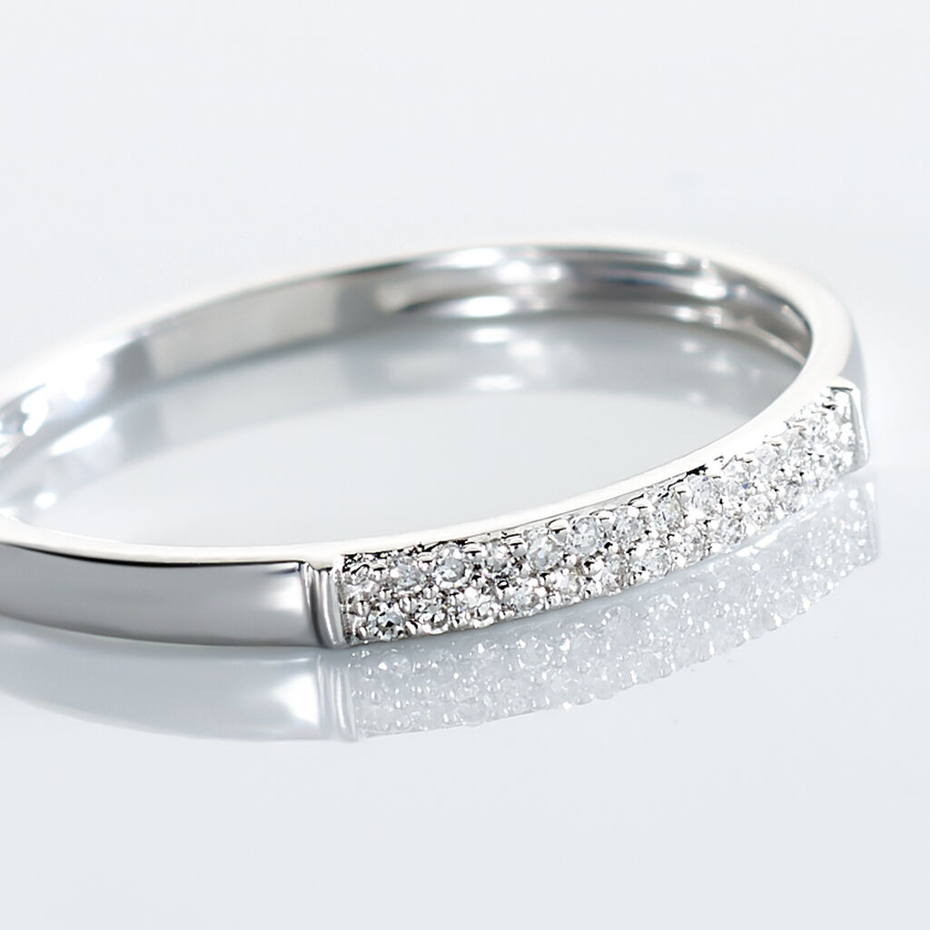 Alliance Amani Or Blanc Diamant - Bagues avec pierre Femme | Histoire d’Or