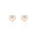 Boucles D'oreilles Puces Liana Or Rose Diamant - Clous d'oreilles Femme | Histoire d’Or