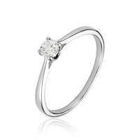 Bague Solitaire Aphrodite Platine Blanc Diamant