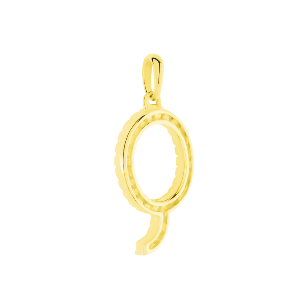 Pendentif Lettre Q Or Jaune Oxyde - Pendentifs Famille | Histoire d’Or