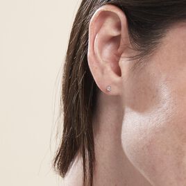 Boucles D'oreilles Puces Allison Argent Blanc Oxyde De Zirconium - Boucles d'Oreilles Etoile Femme | Histoire d’Or