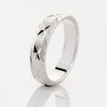 Alliance Twiggy Demi Jonc Classique Argent Blanc - Alliances Famille | Histoire d&rsquo;Or