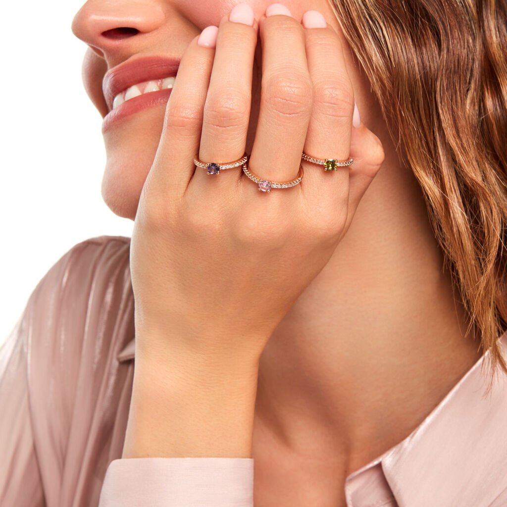 Bague Mireilla Plaqué Or Doré Oxyde De Zirconium - Bagues solitaires Femme | Histoire d’Or