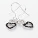 Boucles D'oreilles Pendantes Lio Argent Blanc Oxyde De Zirconium