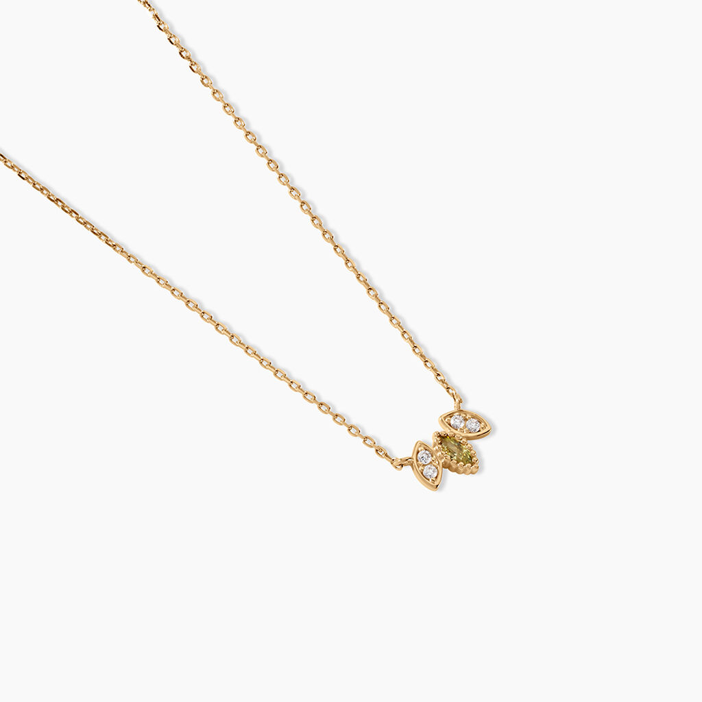 Collier Harmonie Plaque Or Jaune Oxyde De Zirconium - Colliers fantaisie Femme | Histoire d&rsquo;Or