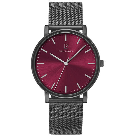 Montre Pierre Lannier Essential Bordeaux - Montres Homme | Histoire d&rsquo;Or