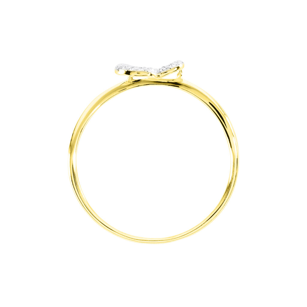 Bague Louise Or Jaune Diamant - Bagues avec pierre Femme | Histoire d’Or