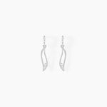 Boucles D'oreilles Pendantes Ysanna Or Blanc Oxyde De Zirconium - Boucles d'oreilles pendantes Femme | Histoire d&rsquo;Or