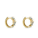 Cr&eacute;oles More Plaqu&eacute; Or Jaune Pierre Artificielle - Boucles d'oreilles cr&eacute;oles Femme | Histoire d&rsquo;Or